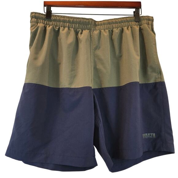 Duluth Trading Company Board Shorts Blue Green Mens XL - Picture 1 of 7